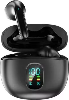 Наушники Bluetooth Наушники Беспроводные наушники Bluetooth Технология с микрофоном Беспроводные Bluetooth Наушники Светодиодный дисплей Дисплей Длительное использование