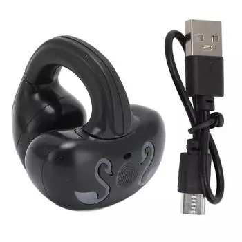 Наушники Bluetooth с клипсой HiFi, перезаряжаемые наушники с костной проводимостью, беспроводные наушники для спорта чёрный