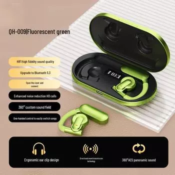 Наушники Bluetooth с заушным креплением Qianhuan QH-009 — металлический дизайн, длительное время работы от батареи, звук HIFI, настраиваемая посадка