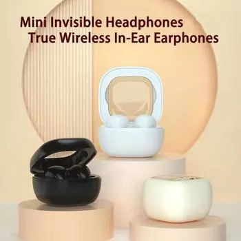 Наушники Bluetooth True Wireless In-Ear Наушники Мини-вкладыши Шумоподавление Невидимые Спящие HiFi Качество Звука чёрный