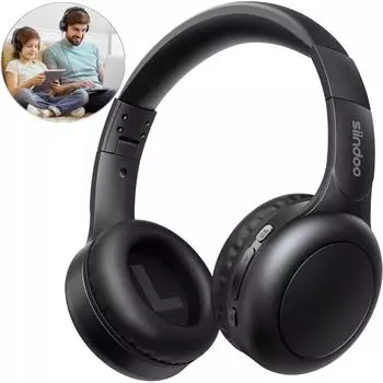 Наушники Bluetooth-вкладыши, беспроводные наушники Siindoo со встроенным микрофоном, стереосистема Hi-Fi с 3EQ, складная гарнитура для iPhone, планшета, мобильного телефона чёрный