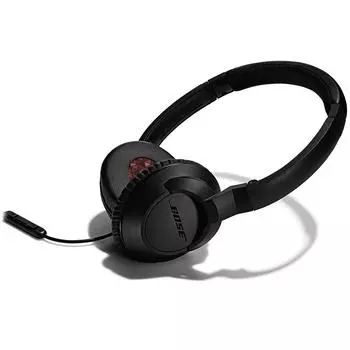 Наушники Bose SoundTrue, совместимые с iPad, с пультом дистанционного управления и черными накладными наушниками BOSE SoundTrue OE BK для iPhone, iPod, микрофоном,