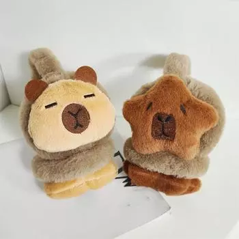 Наушники Capybara из мультфильма, утолщенные, складные, удобные, зимние, плюшевые, для улицы Style5