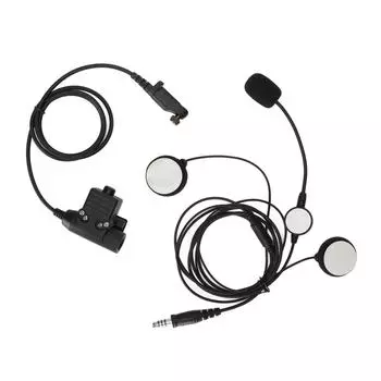 Наушники для мотоциклетного шлема + U94 PTT 7,1 мм, двусторонняя гарнитура для шлема с шумоподавлением и зажимом для