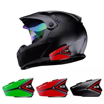 Наушники для шлема, мотоциклетная гарнитура для шлема, встроенный микрофон и динамик, связь BT5.0 с голосовым управлением зелёный