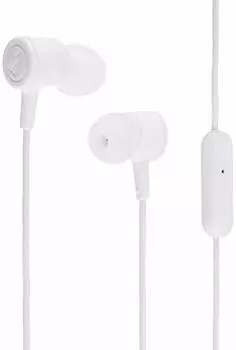 Наушники для смартфонов с пультом ДУ белые WH Audio-Technica In-ear control/mic, ATH-CKL220iS