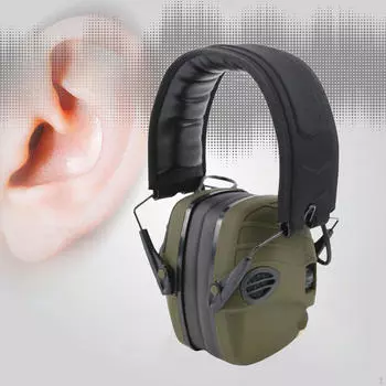 Наушники для защиты ушей, NRR 25, компактные складные защитные наушники для стрельбы, охоты зелёный