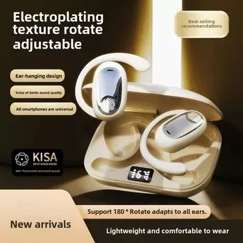 Наушники Earless OWS Bluetooth, спортивные наушники с длительным сроком службы и шумоподавлением чёрный