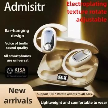 Наушники Earless OWS Bluetooth, спортивные наушники с длительным сроком службы и шумоподавлением чёрный