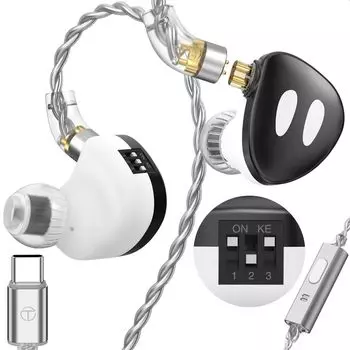Наушники Earmoni Canal 1DD Monitor Earphones Ear Monitor High Sound IEM Наушники с высоким разрешением Проводные QDC Съемный кабельный разъем TRN-ORCA