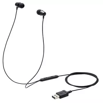 Наушники ELECOM для низкой громкости Технические характеристики Тяжелые с отключением звука Черные Ширина x Глубина x Высота мм Детские, [USB-подключение] Наушники, Нагрузка, Переключатель,