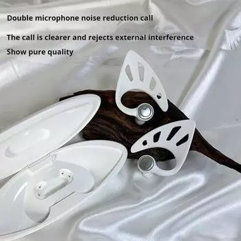 Наушники Elf Ear Стереозвук Стабильное соединение Шумоподавление Bluetooth-совместимые беспроводные наушники-вкладыши Elf с зарядным чехлом светло-синий