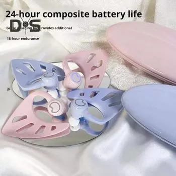 Наушники Elf Ear Стереозвук Стабильное соединение Шумоподавление Bluetooth-совместимые беспроводные наушники-вкладыши Elf с зарядным чехлом розовый