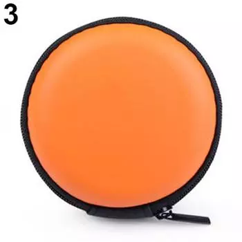 Чехол для хранения наушников и зарядного устройства оранжевый