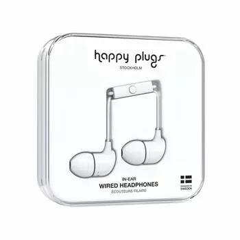 наушники happy plugs с пультом дистанционного управления и микрофоном совместимы с iOS и Android белые 7726 БЕЛЫЕ 7726 наушники-вкладыши наушники-вкладыши []