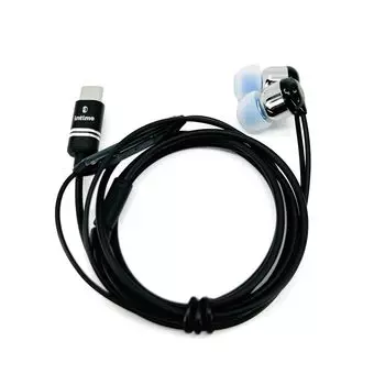 Наушники intime проводные Aoi NEO Real Black Blue Canal Type USB Plug Black TYPE-C 3.5mm (Настоящий USB-C)