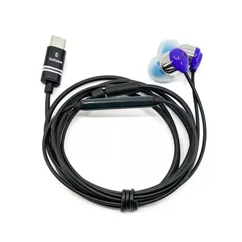 Наушники intime проводные AoNEO Real Black Blue Canal Type USB Plug Blue TYPE-C 3.5 мм (Небо USB-C)
