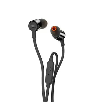 Наушники JBL T210 проводные с микрофоном канального типа черные JBLT210BLK