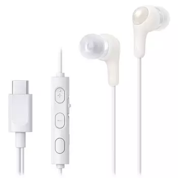 Наушники JVC Kenwood JVC проводные с микрофоном Type C USB белые HA-FR9UC-W Внутриканальные Type-C 1,2 м HA-FR9UC