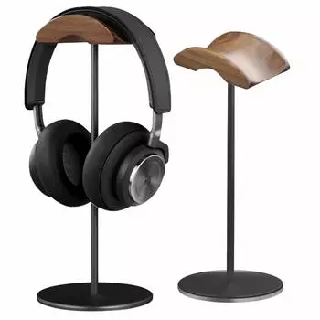 Наушники kantof Natural Premium Black Walnut Алюминиевый сплав Наушники Элегантные Наушники Внутренняя Подставка, Дерево, + Характеристики, Подставка, Вешалка,