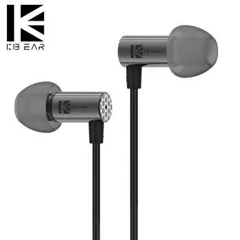 Наушники KBEAR LittleQ с проводным управлением микрофоном, наушники для мобильных игр, спортивной музыки 3.5mm without MIC чёрный