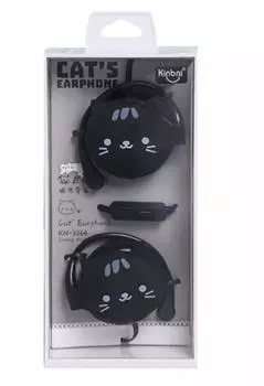 Наушники Kinbni Cute Kitten Наушники Проводные Подарок для Детей и Девочек (Муги)
