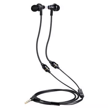 Наушники KINDEN Air Tube Headphones Headphones Earphones Binaural Earphones with Microphone for Mobile Phones Jack PC MP3 Pad - Anti-Drop 3.5mm (черный)