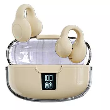 Наушники-клипсы Bluetooth с беспроводным цифровым дисплеем, универсальные для спорта, работы, жизни, цвета кожи