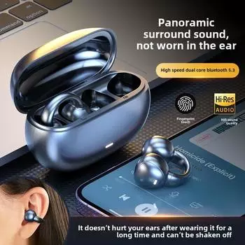 Наушники-клипсы Bluetooth True Wireless Ear Noise-Canceling High Sound Quality Hanging Ears чёрный