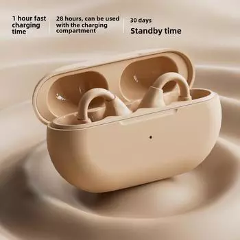 Наушники-клипсы для ушей Беспроводные Bluetooth-наушники с длительным сроком службы, воздушная проводимость, высокое качество звука Bluetooth-наушники чёрный