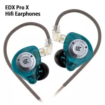 Наушники KZ EDX PRO X Hi-Fi с динамическим приводом и глубоким басом, наушники-вкладыши, спортивная музыкальная гарнитура с шумоподавлением и съемным кабелем. белый