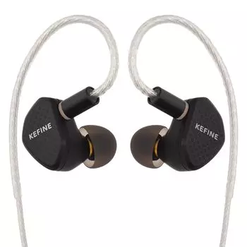 Наушники Linsoul Kefine Klean Carbon с динамической диафрагмой и возможностью повторного использования. Две сменные насадки для разных стилей настройки. Стабильное качество сборки.
