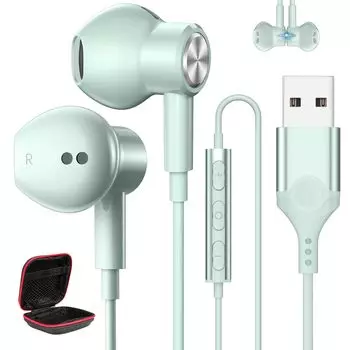 Наушники MACLE с USB-микрофоном для ПК, компьютерные наушники, проводная гарнитура, магнитная конструкция, совместимость с вызовами, регулировка громкости, длина, конференция, дом