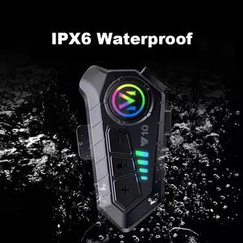 Наушники Музыкальный плеер Динамик Водонепроницаемые беспроводные наушники Hands-free BT5.3 Гарнитура для шлема Интеллектуальное шумоподавление 1000 мАч