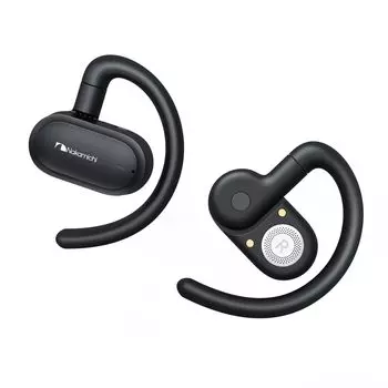 Наушники Nakamichi Nakamichi Sound Bluetooth Bluetooth беспроводные не блокируют вашу коррекцию утечки при 30 часах музыки OWS 100 Black [Открытые наушники