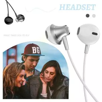 Наушники Наушники Гарнитура Наушники-вкладыши Бас Стерео Hi-Fi С МИКРОФОНОМ Проводные