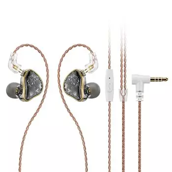 Наушники NICEHCK DB2 типа Earphone Канального типа 1 динамический драйвер 1 драйвер с уравновешенным якорным типом разъем 2Pin Проводные наушники с заушным креплением и микрофоном