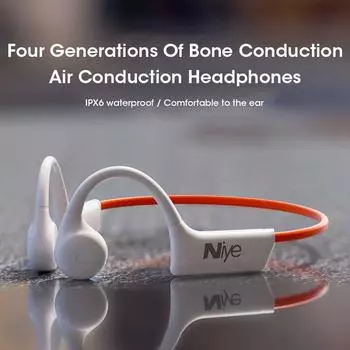 Наушники Niye True Bone Conduction, беспроводные наушники Bluetooth, спортивные наушники HiFi, стерео, открытые наушники с костной проводимостью и функцией интеллектуального шумоподавления