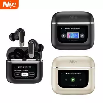 Наушники Niye TWS Tour Pro 2 ANC, беспроводные наушники с шумоподавлением, Bluetooth-вкладыши, гарнитура с сенсорным экраном, встроенный микрофон золотой