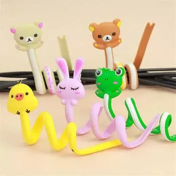 Наушники Органайзер для шнура наушников Устройство для намотки телефонного кабеля Зажим для кабеля Органайзер для кабеля Устройство для намотки проводов чёрный