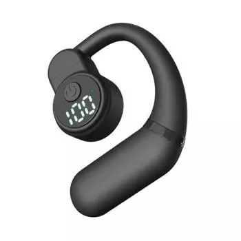 Наушники открытого типа с костной проводимостью, шумоподавлением, сверхлегкие, водонепроницаемые, беспроводные, совместимые с Bluetooth, одно ухо, деловые наушники чёрный