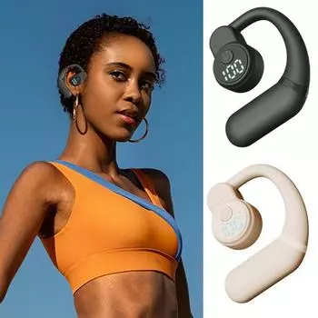 Наушники открытого типа с костной проводимостью, шумоподавлением, сверхлегкие, водонепроницаемые, беспроводные, совместимые с Bluetooth, одно ухо, деловые наушники