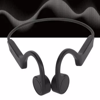 Наушники с костной проводимостью Bluetooth 5.0 IP56 Водонепроницаемые со встроенным микрофоном Беспроводные открытые наушники для бега походов Черный