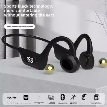 Наушники с костной проводимостью Bluetooth-наушники OWS Wireless Hanging Ear Card Sports Wireless Earphones чёрный