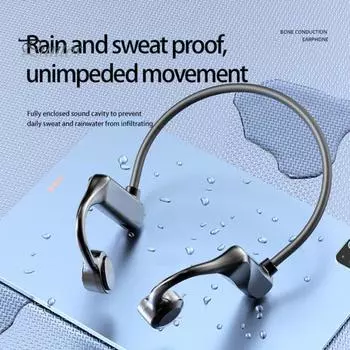 Наушники с костной проводимостью, ушные крючки, 3D стерео басы, Bluetooth-совместимые спортивные наушники 5,0, беспроводная гарнитура для улицы темно-зеленого