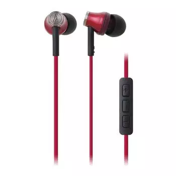 Наушники с красным внутриканальным микрофоном RD Audio-Technica iPod/iPhone/iPad, ATH-CK330i