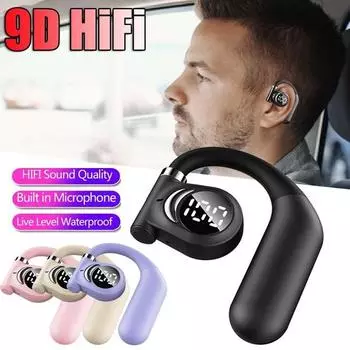 Наушники с одним ухом, бизнес-наушники с длительным режимом ожидания, беспроводные спортивные наушники для вождения, гарнитура с шумоподавлением