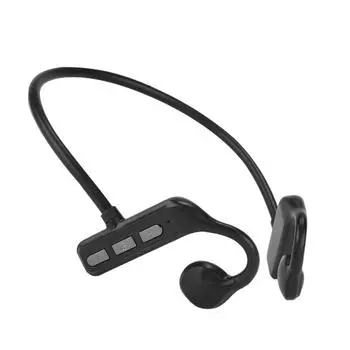 Наушники с открытым ухом, костной проводимостью, совместимые с Bluetooth, с легким шейным ободом, водонепроницаемые, черного цвета, для велоспорта, пешего туризма