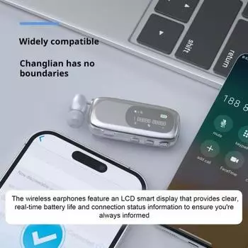 Наушники с поддержкой Bluetooth Цифровой дисплей Водонепроницаемый Эргономичный дизайн Сверхлегкий Шумоизоляция Выдвижной чёрный
