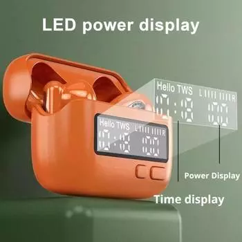 Наушники с поддержкой Bluetooth Эргономичный дизайн Шумоподавляющие стереонаушники-вкладыши Беспроводные наушники с зарядкой серый